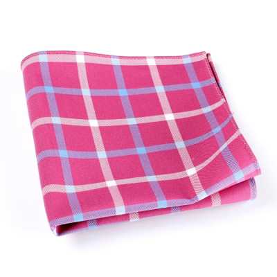 Made With UK-made Ringhart Fabric, Block Check, Red Handkerchief