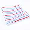 RCF-6258-77 Pencil Stripe Pattern White/Red Pocket Square Made With UK-Made Ringhart Fabric
