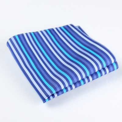 RCF-7011-80 Ringhart Fabric From England, Multi-stripe Pattern, Blue Handkerchief