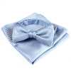 VBF-12 Bow Tie Made With VANNERS Fabric, Houndstooth Pattern, Sax Blue