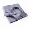 VBF-16 VANNERS Textile Used Bow Tie Glen Plaid Blue Gray