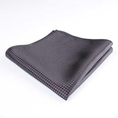 Pocket Square Made With VANNERS Fabric, Houndstooth Pattern, Black
