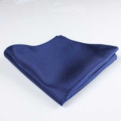 VCF-09 Pocket Square Using VANNERS Fabric, Houndstooth Pattern, Navy Blue