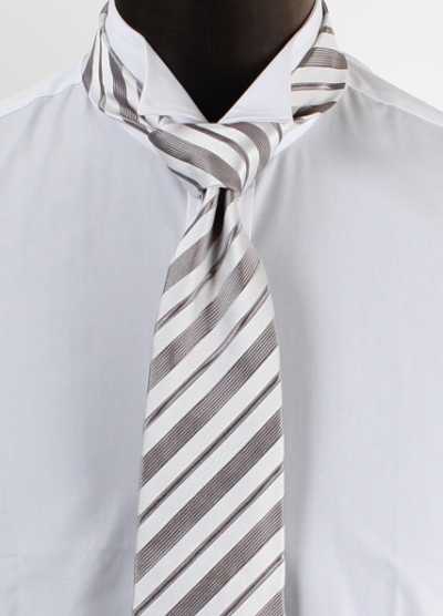 HVN-ST VANNERS Morning Tie Gray Stripe