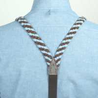 AT-4ST-BS Albert Thurston Suspenders Blue Brown Linen Braid[Formal Accessories] ALBERT THURSTON Sub Photo