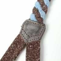 AT-4ST-BS Albert Thurston Suspenders Blue Brown Linen Braid[Formal Accessories] ALBERT THURSTON Sub Photo