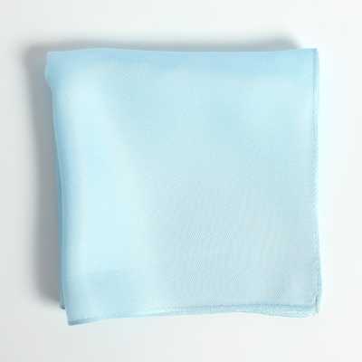 CF-1158 Made In Japan Twill Weave 16 Momme Silk Handkerchief Light Blue