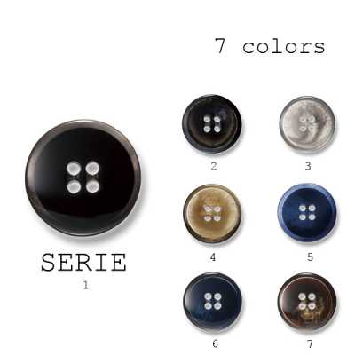 セリエ Italian-made Polyester Button For Suits And Jackets
