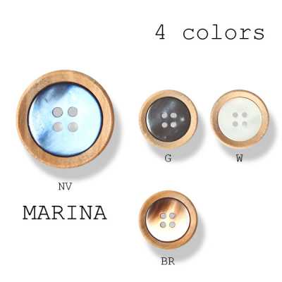 マリーナ Italian-made Shell & Wood Buttons For Suits And Jackets